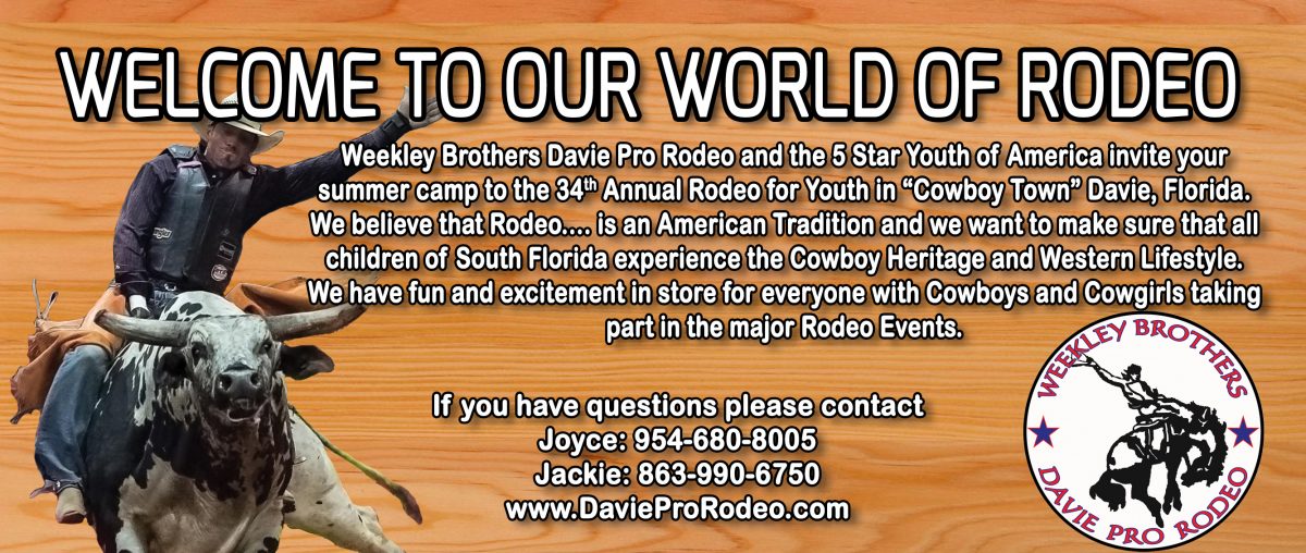 Weekley Brothers Davie Pro Rodeo for Youth Davie Pro Rodeo, LLC