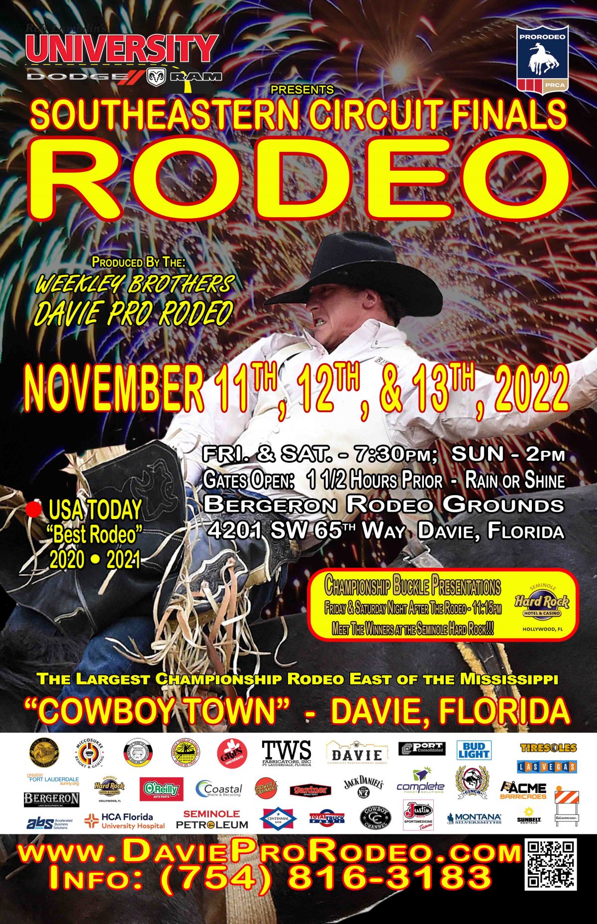 Davie Pro Rodeo, LLC "Cowboy Town" Davie, Florida