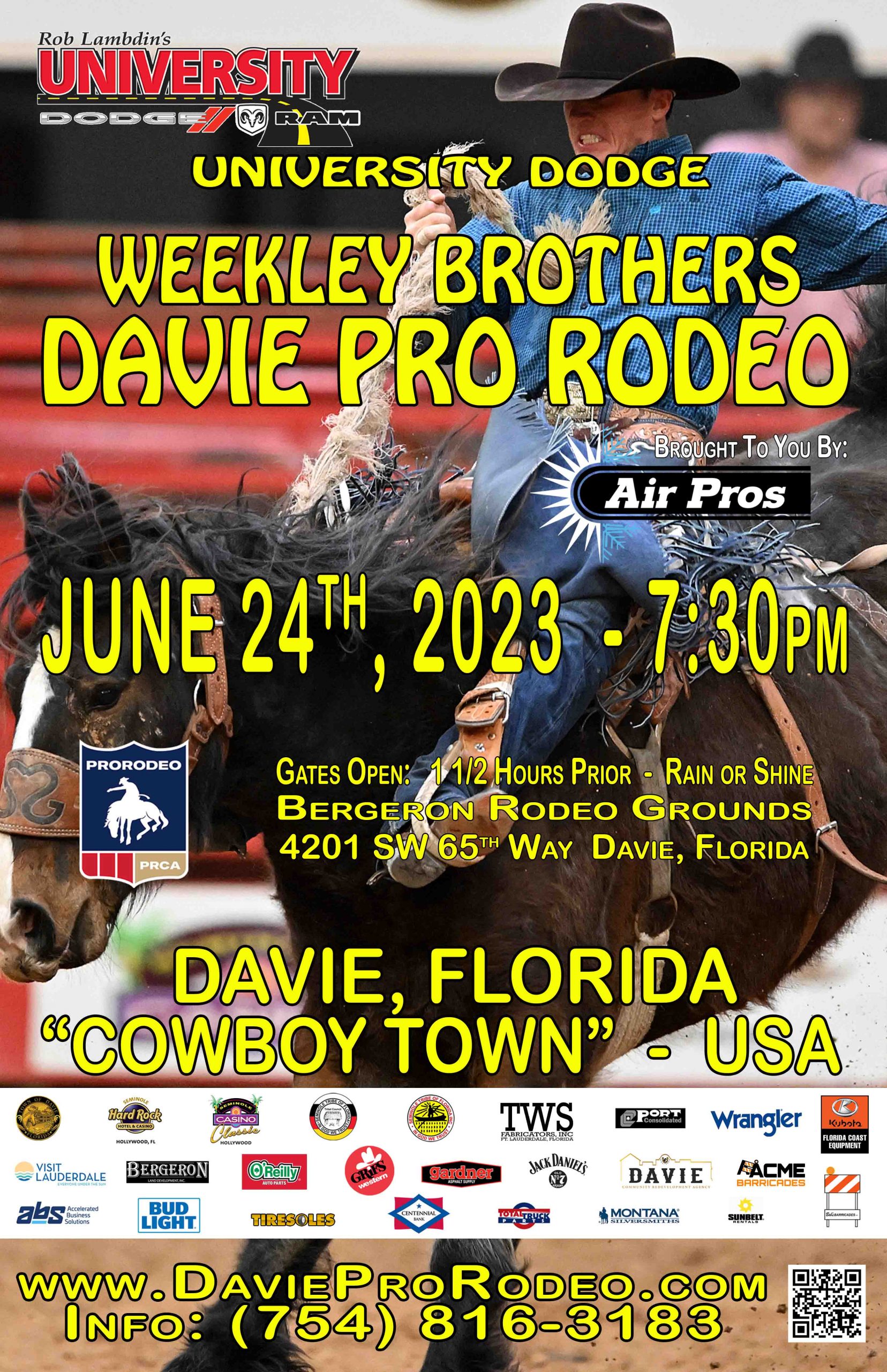 Davie Pro Rodeo, LLC "Cowboy Town" Davie, Florida